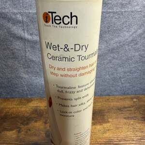 iTech Wet-&-Dry Ceramic Tourmaline Hair Straightener 1 3/4" Plate